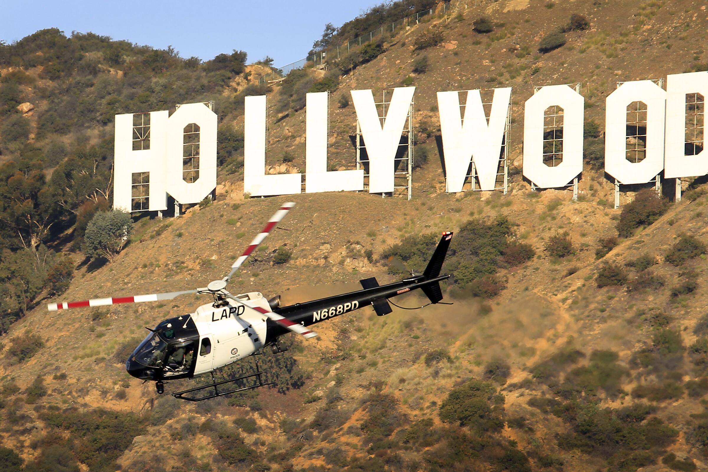 An LAPD helicopter
