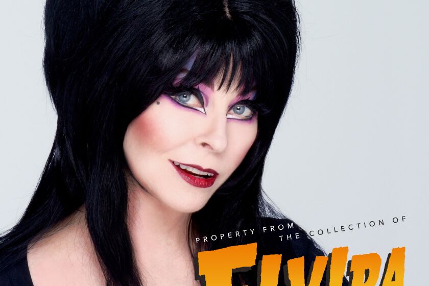 Horror legend Elvira's collection of costumes, props and memorabilia will be heading to Julien's Auctions in Oct. 2021.