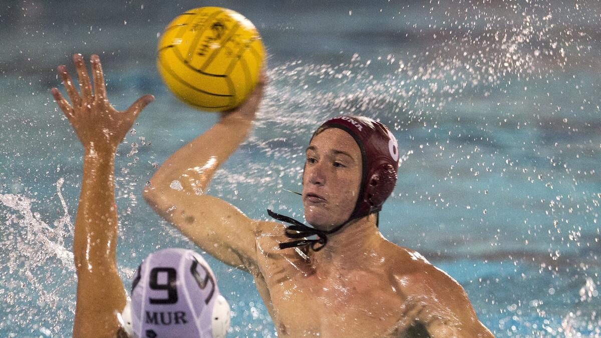 Laguna Beach High senior Colton Gregory, shown in action on Nov. 16, 2016, had five goals for the Breakers in the third-place game of the Santa Barbara Tournament of Champions on Saturday.