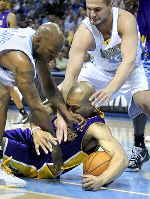 Derek Fisher, Chauncey Billups, Linas Kleiza