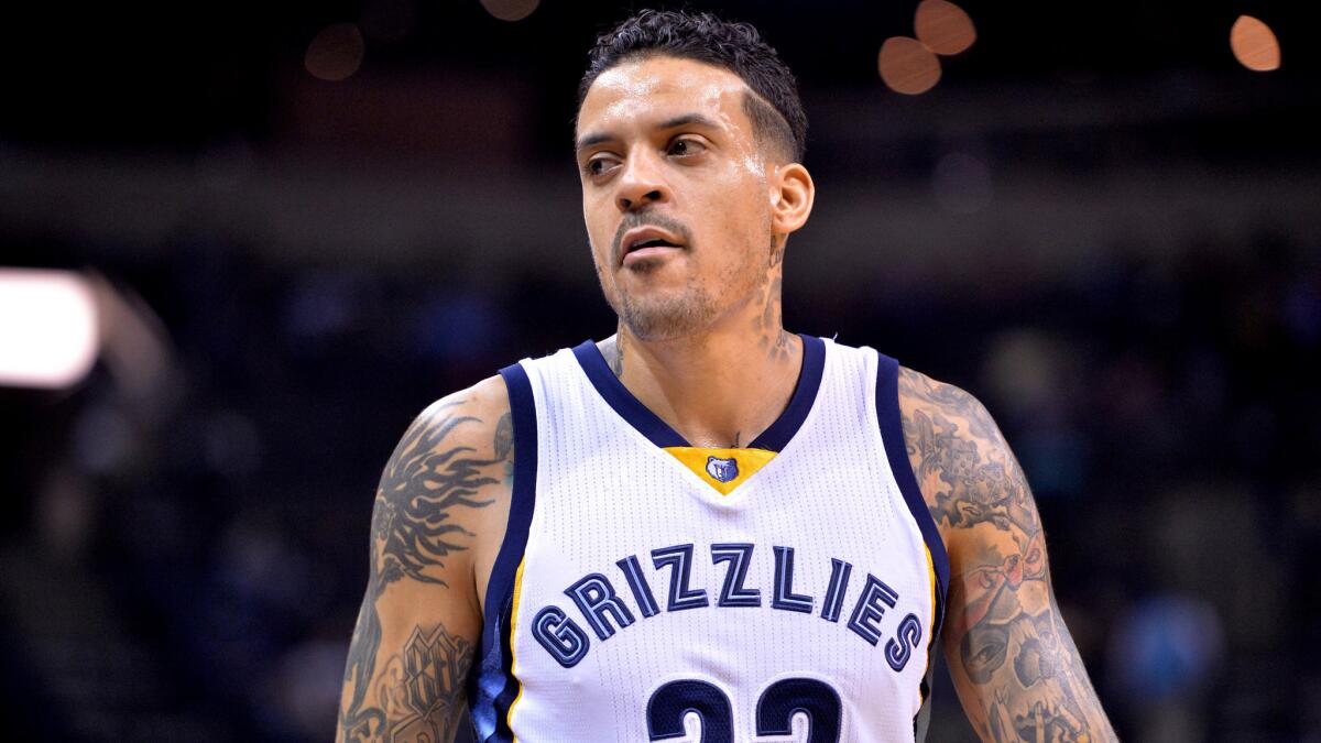 Grizzlies forward Matt Barnes was suspended for two games earlier this season for an altercation with Knicks Coach Derek Fisher in the off-season.