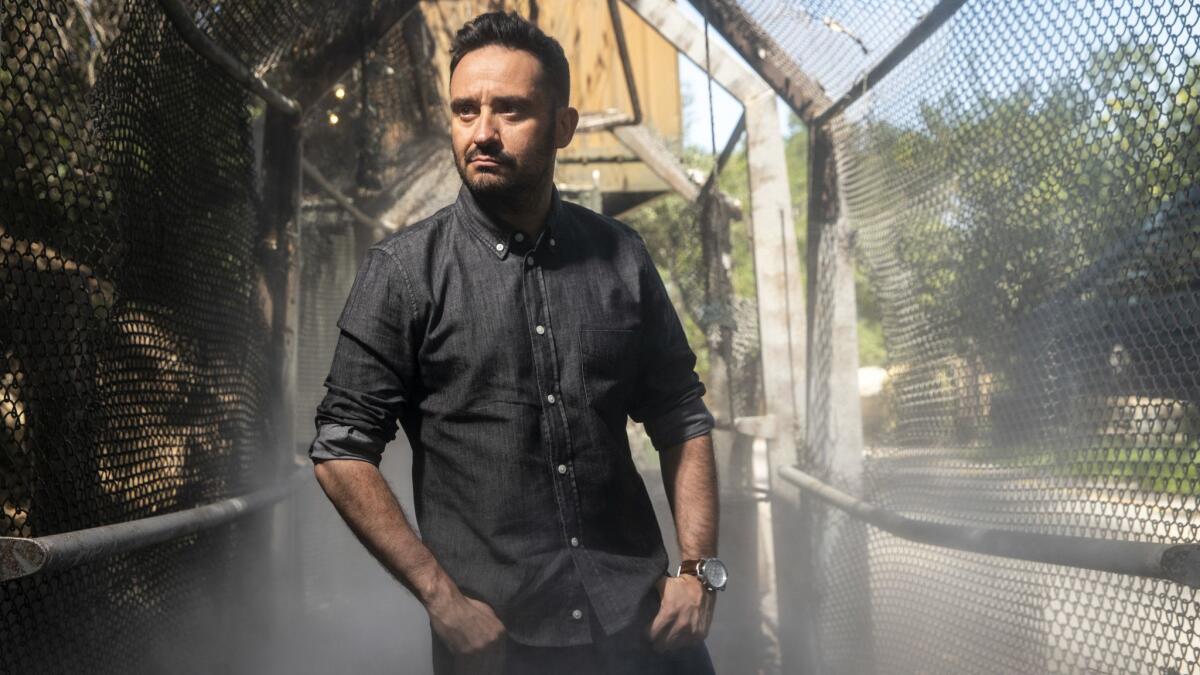 J.A. Bayona, director of "Jurassic World: Fallen Kingdom," seen here on the Universal Studios back lot.