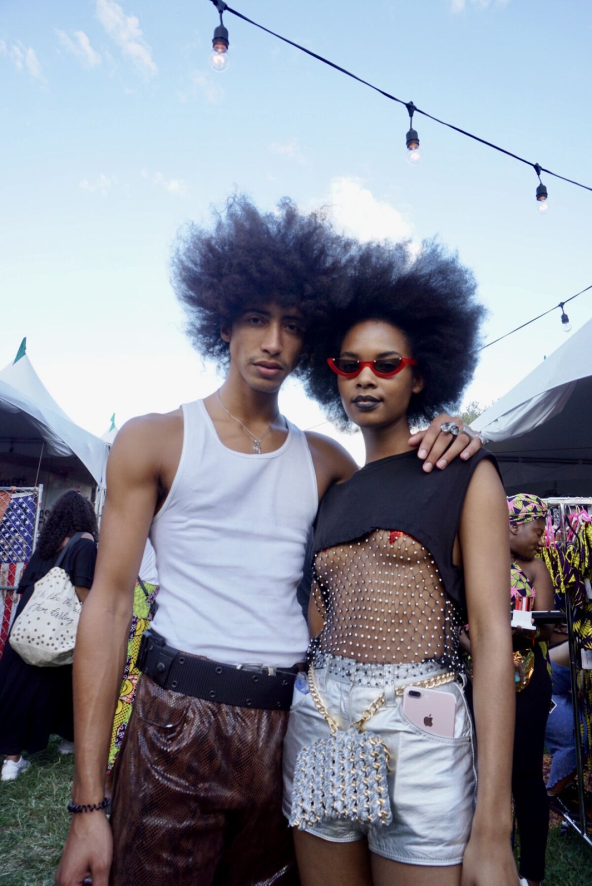 Noah Domond and Sharahya Carter at Afropunk in Brooklyn, N.Y.