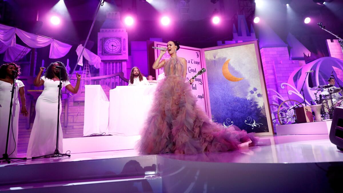 Singer Katy Perry performs at Children's Hospital Los Angeles' "Once Upon a Time" gala.