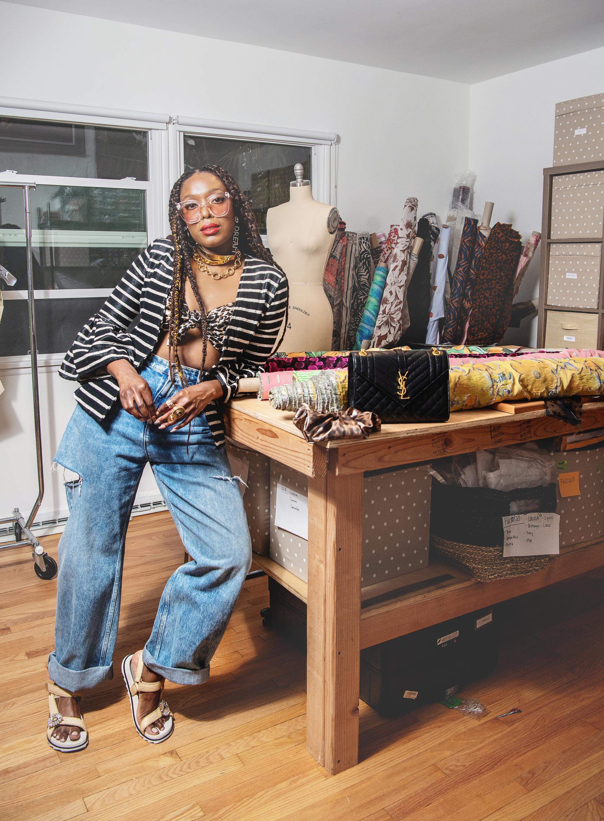 A photo of Autumn Adeigbo in her studio in West Hollywood.