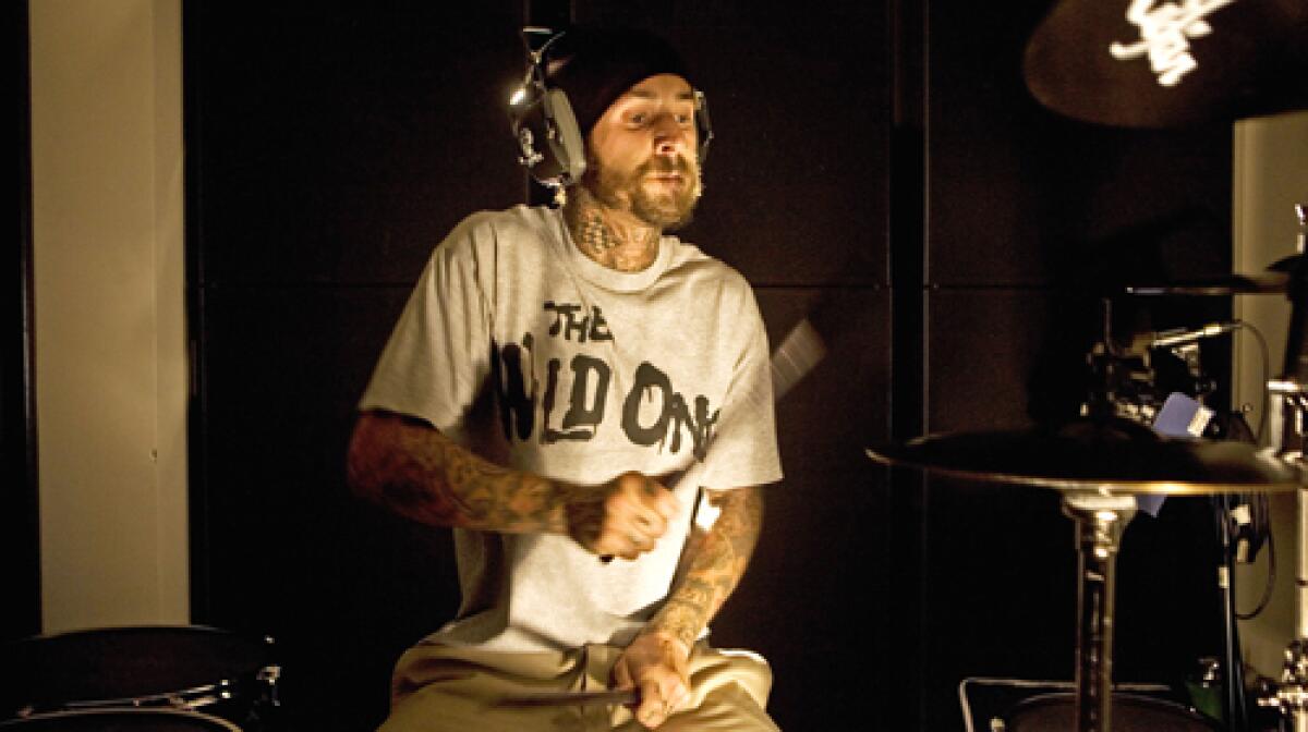 KEEPING THE BEAT: Travis Barker, now busy remixing the work of rap and R&B luminaries, is half of TRV$DJAM.