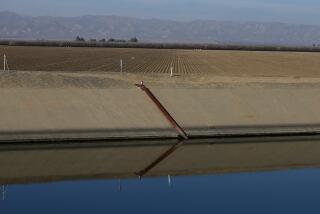 FIREBAUGH, CA - FEBRUARY 25: The San Luis Canal flows by an unplanted field on February 25, 2014 in Firebaugh, California. As the California drought continues and farmers struggle to water their crops, the U.S. Bureau of Reclamation officials announced this past Friday that they will not be providing Central Valley farmers with any water from the federally run system of reservoirs and canals fed by mountain runoff. (Photo by Justin Sullivan/Getty Images) ORG XMIT: 475197477