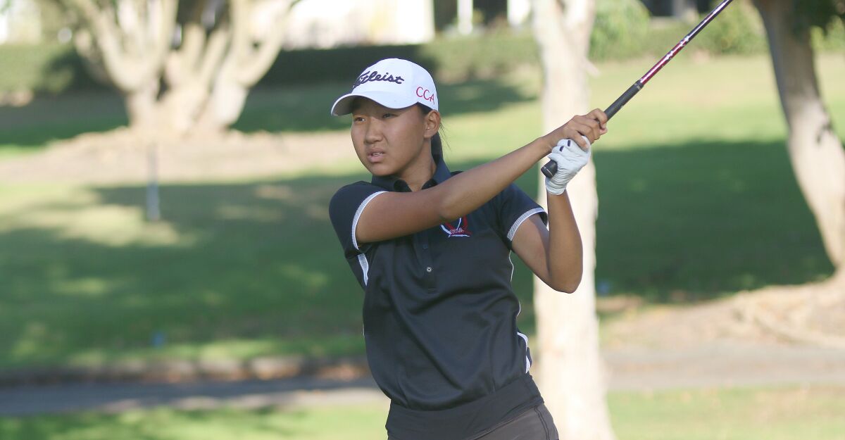 Joanna Zhang was low scorer for CCA in the CIF Play-in.