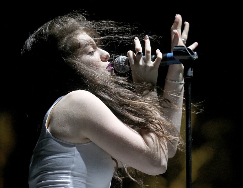Lorde performs at the Coachella Valley Music and Arts Festival in Indio on April 12.
