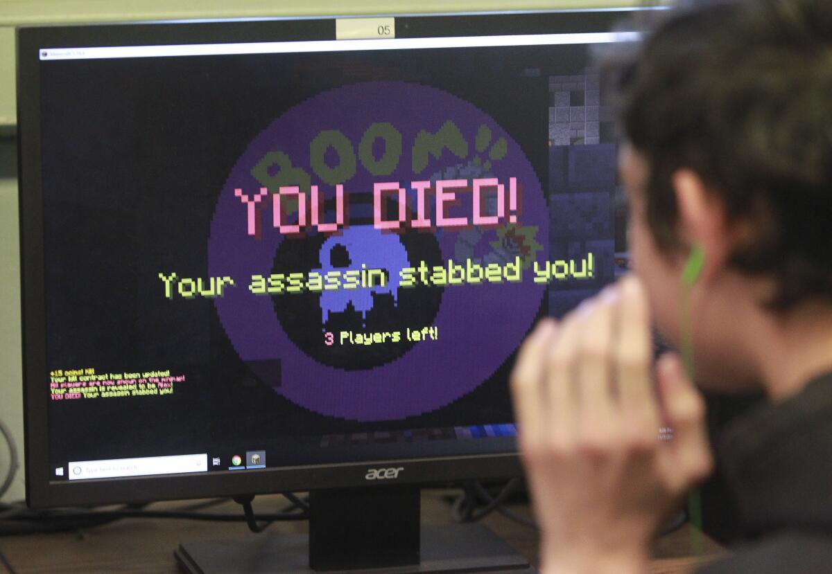 A computer screen that reads "You died."