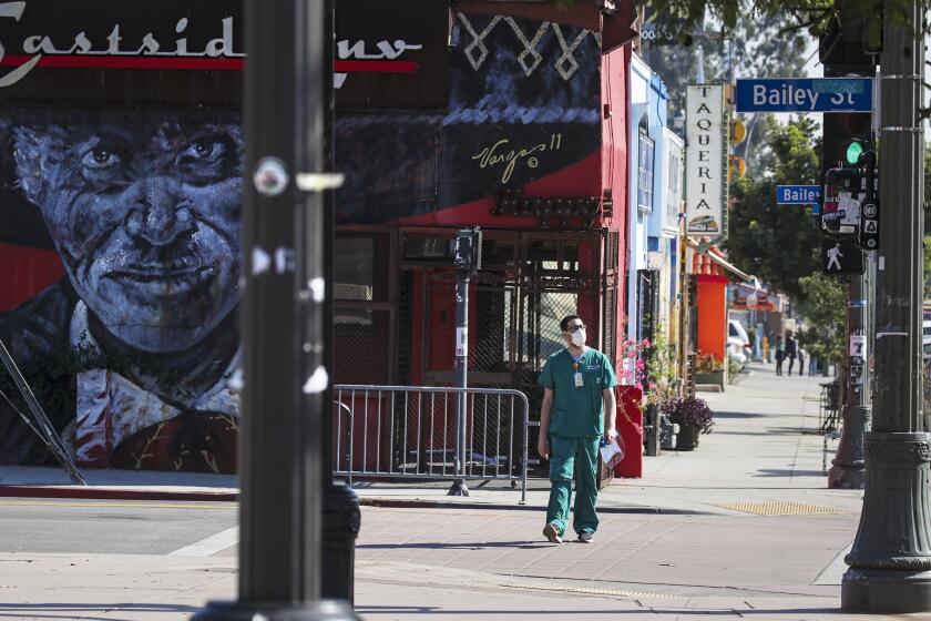 Los Angeles, CA - January 25: Bailey Street, between First Street and Pennsylvania Avenue, is proposed to be renamed after Mexican ranchera star Vicente Fernandez. The street would run adjacent to legendary Mariachi Plaza. Members of the Boyle Heights Neighborhood Council say they were not consulted by de Leon before his proclamation and protest the potential renaming of the street. A view of Bailey Street in Boyle Heights on Tuesday, Jan. 25, 2022 in Los Angeles, CA. (Irfan Khan / Los Angeles Times)