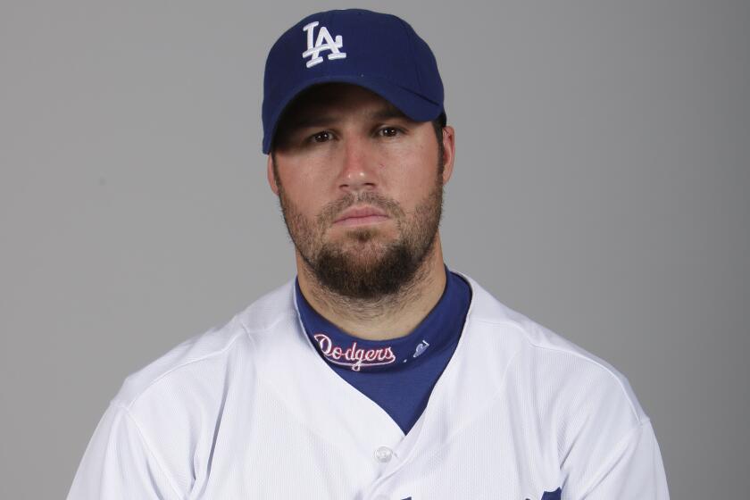 Los Angeles Dodgers' Eric Gagne during photo day at the team's spring training facility.