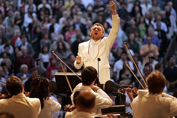 Kirill Karabits guest-conducts the Los Angeles Philharmonics summer season opener at the Hollywood Bowl. The Tuesday program featured a night of Prokofiev.