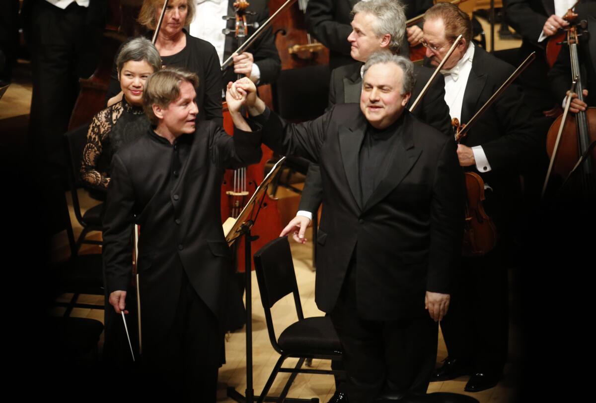 Conductor Esa-Pekka Salonen performed with his longtime friend, pianist Yefim Bronfman. Bronfman was the soloist on Beethoven's "Emperor" Concerto.