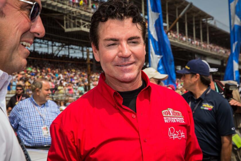 INDIANAPOLIS, IN - MAY 24: Papa John's founder and CEO John Schnatter attends the Indy 500 on May 23, 2015 in Indianapolis, Indiana. (Photo by Michael Hickey/Getty Images) ** OUTS - ELSENT, FPG, CM - OUTS * NM, PH, VA if sourced by CT, LA or MoD **