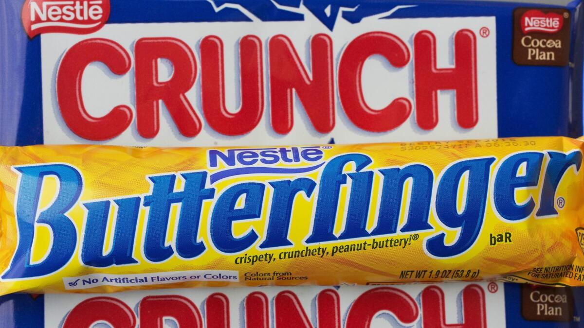 Nestle makes Butterfinger and Nestle Crunch candy bars.