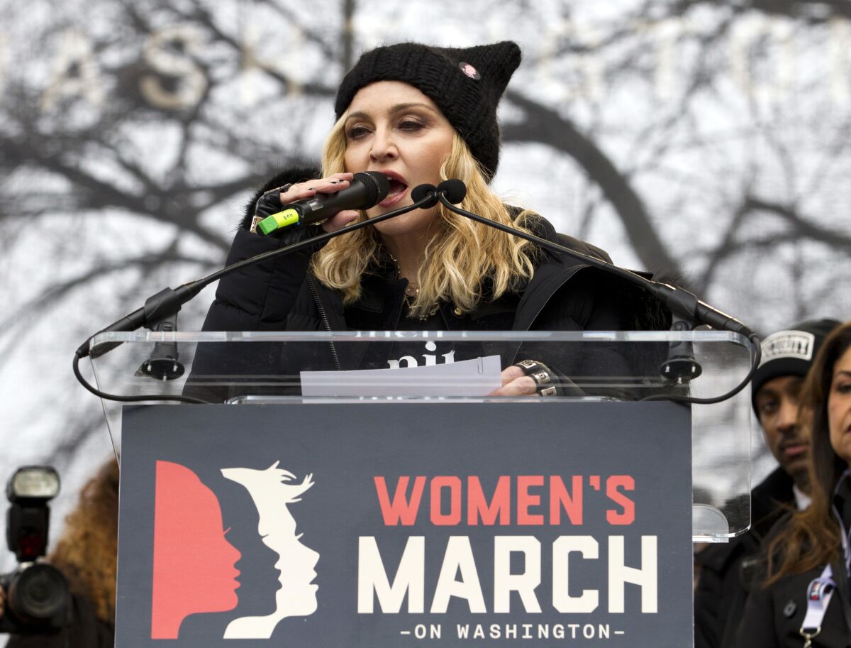 Madonna performed at the Women's March on Washington