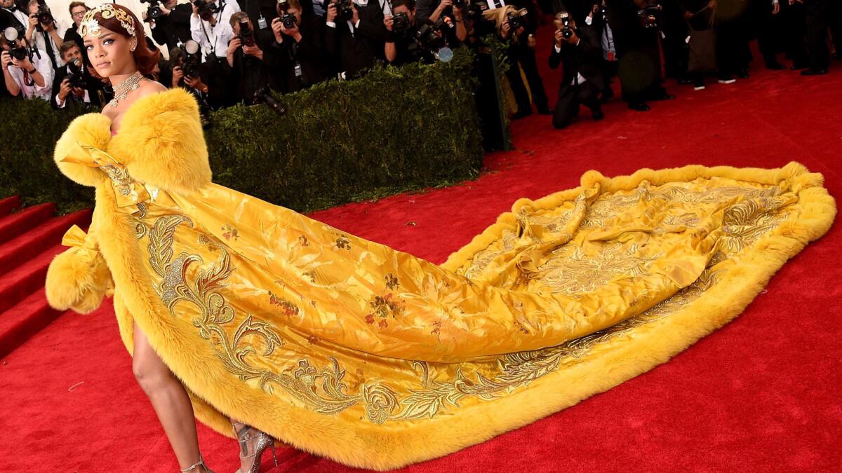 Rihanna at the Met Gala on May 4, 2015 in New York City.