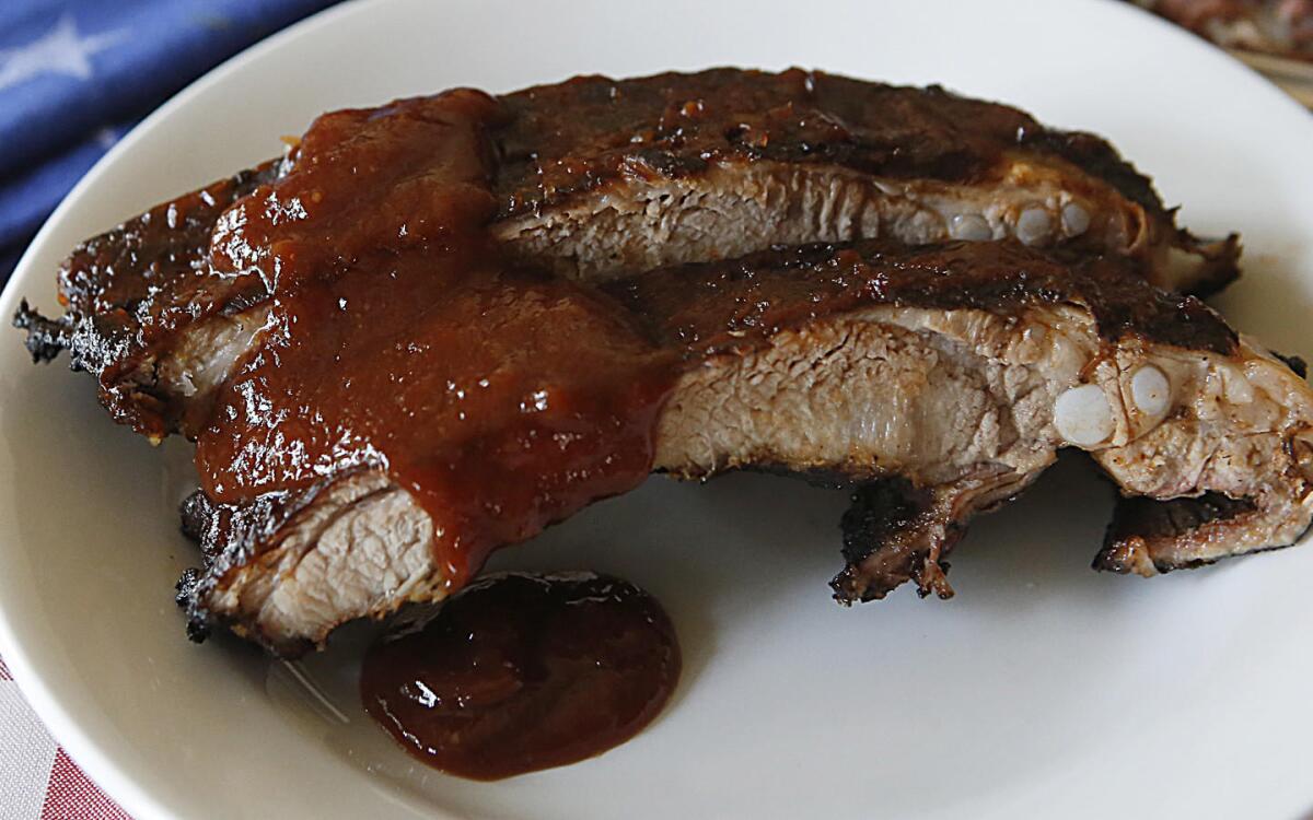 Hickory-smoked spare ribs