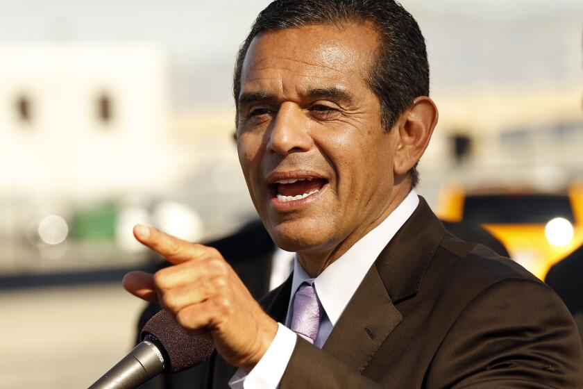 Former Los Angeles Mayor Antonio Villaraigosa, shown in 2011, will not be entering the race to replace U.S. Sen. Barbara Boxer.