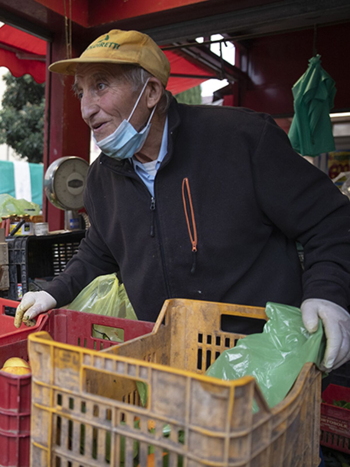 Domenico Zoccoli, an 80-year-old produce vendor in Rome