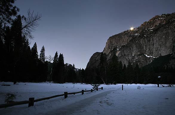 Winter in Yosemite - Moon