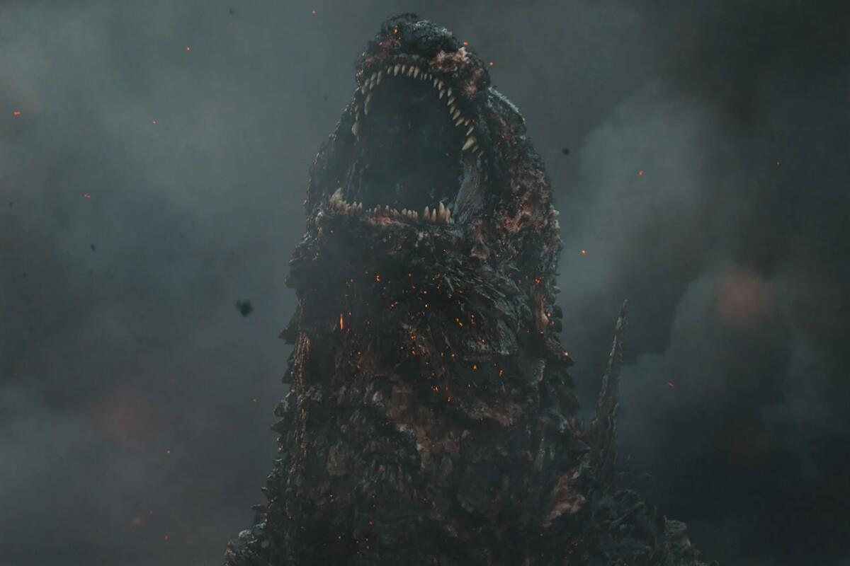 A scene from the movie "Godzilla Minus One."