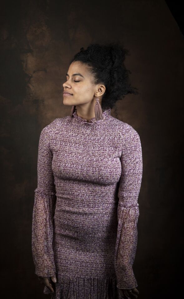 Actress Zazie Beetz is in the L.A. Times Studio at Sundance as she promotes her film "Wounds."
