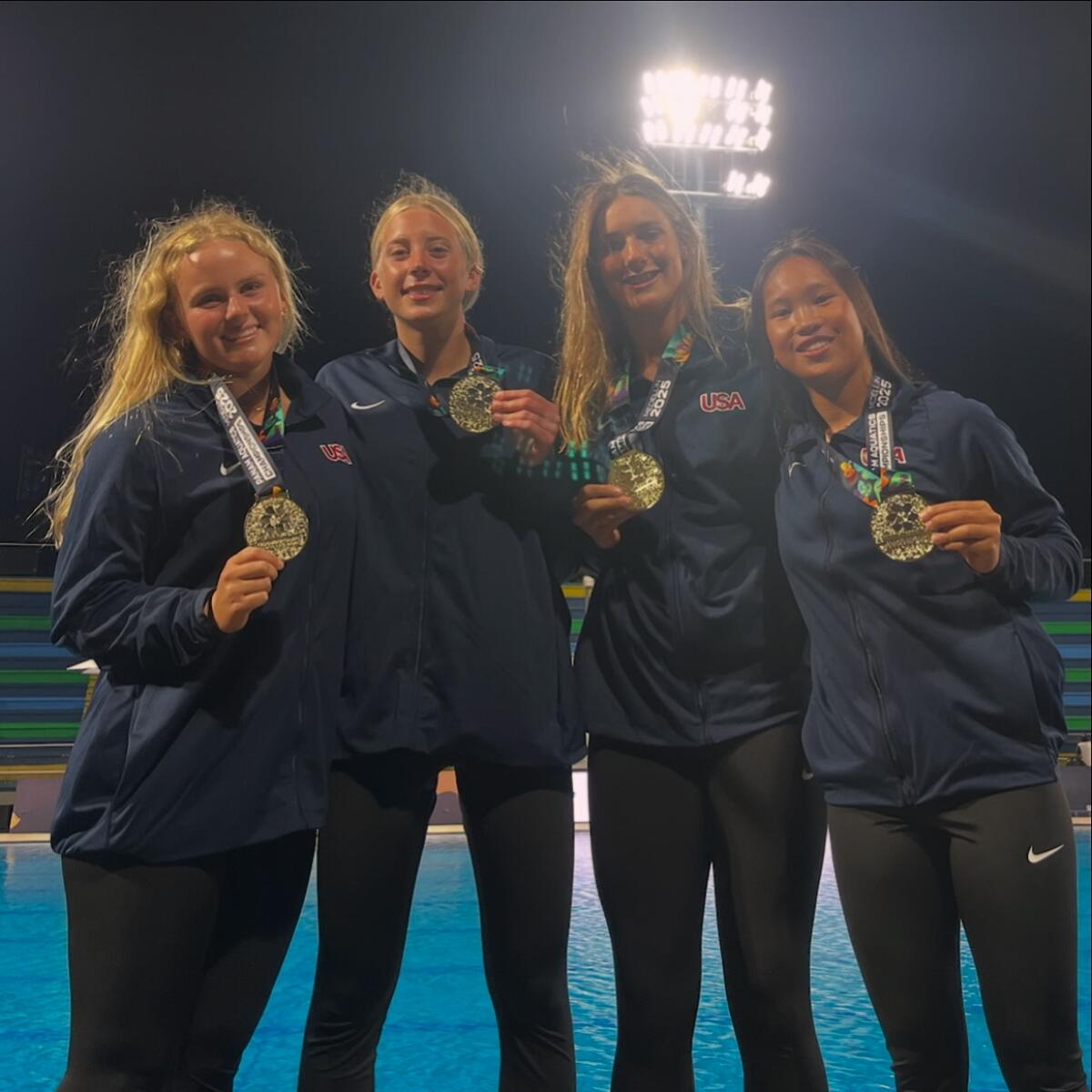 Newport Harbor Water Polo players helped the U.S. Cadet Women’s National Water Polo Team win gold.