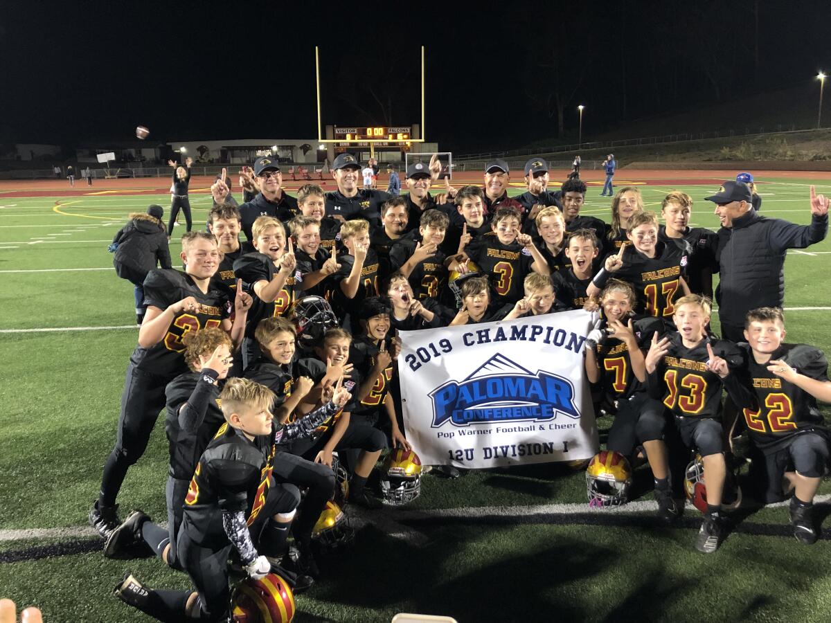 Torrey Pines Pop Warner 10U Falcons squad wins D2 championship - Del Mar  Times