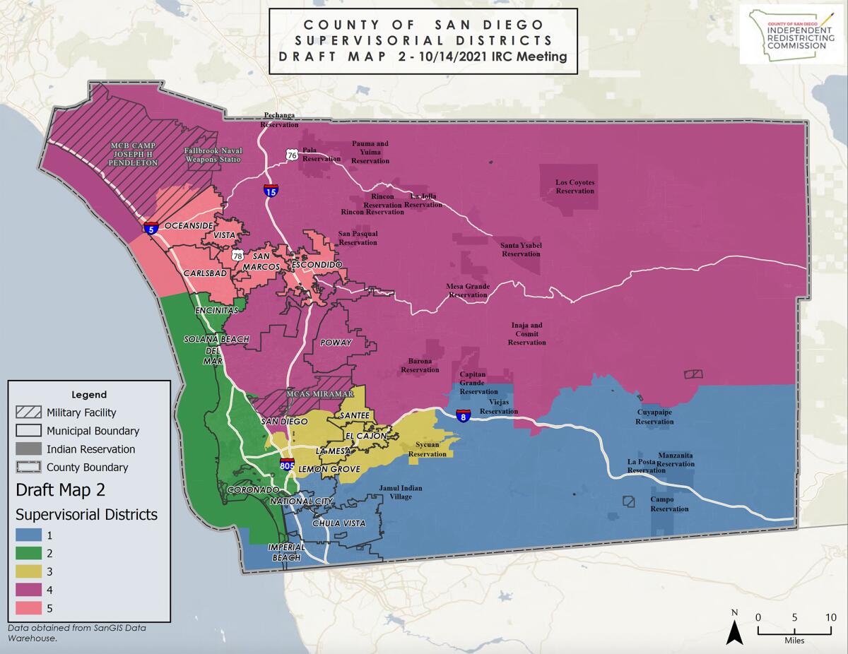 Supervisor redistricting Map 2