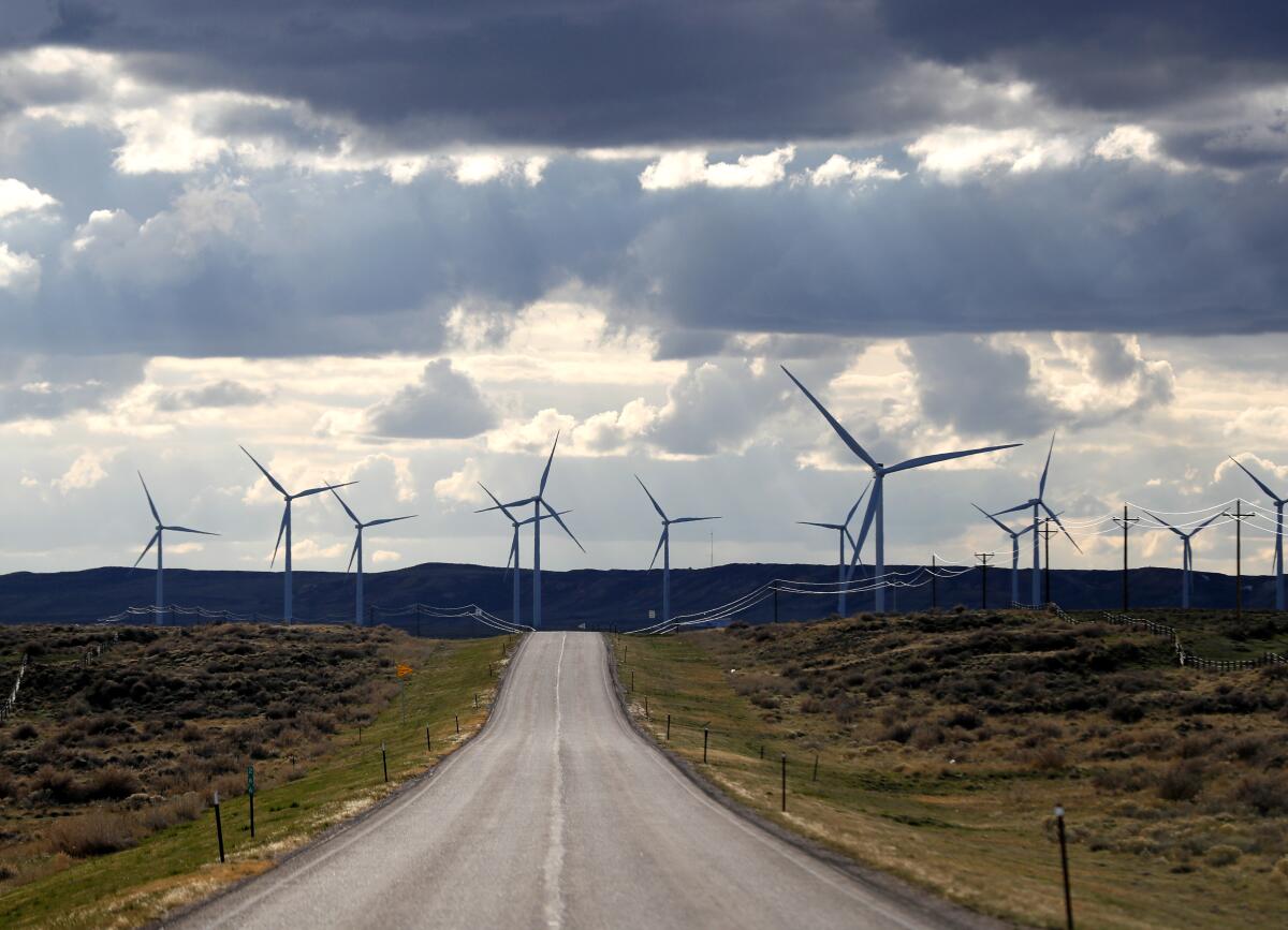 Wind turbines outside Medicine Bow, Wyo.