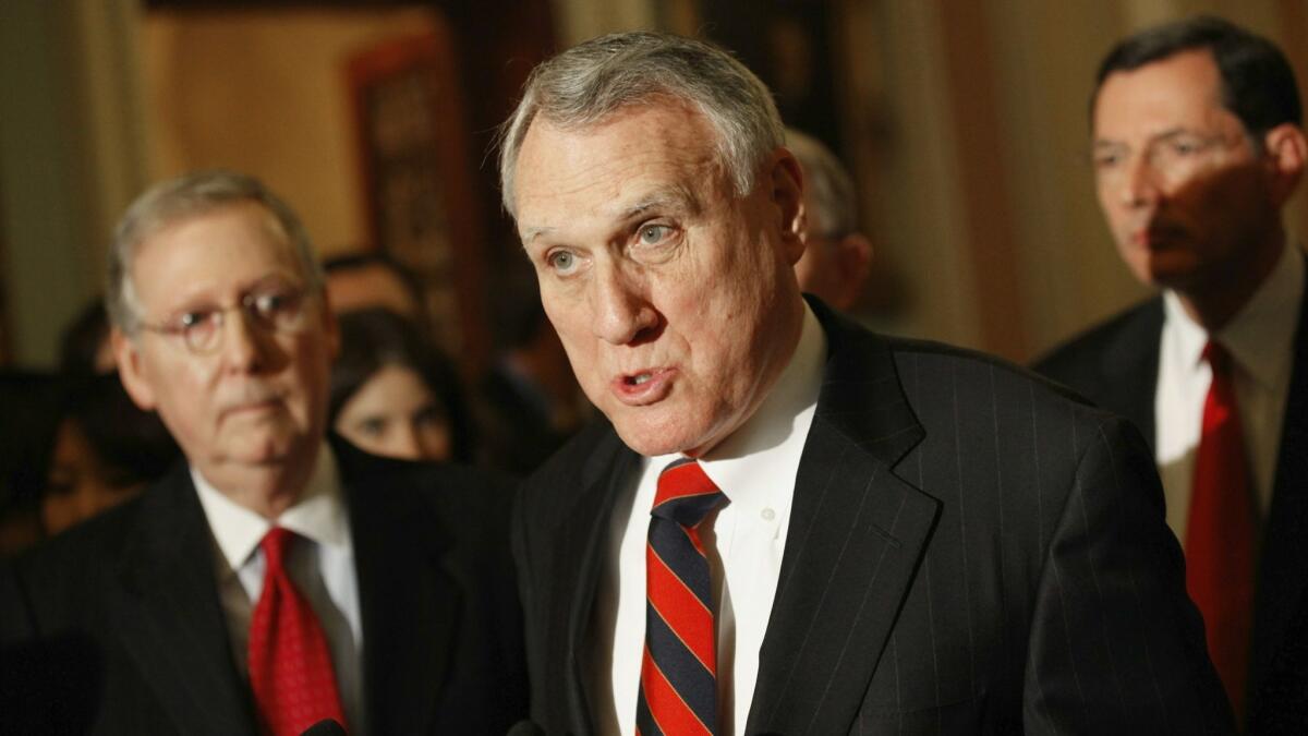 Jon Kyl of Arizona has been chosen to return to the U.S. Senate, replacing the late John McCain. Kyl was a senator from 1995 to 2013. He has committed to serve only until January.