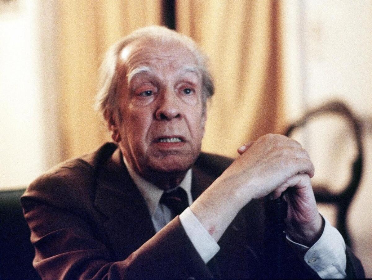 Jorge Luis Borges, photographed in his Buenos Aires apartment in 1981. Borges' 1941 short story "The Library of Babel" is the inspiration for a new website.