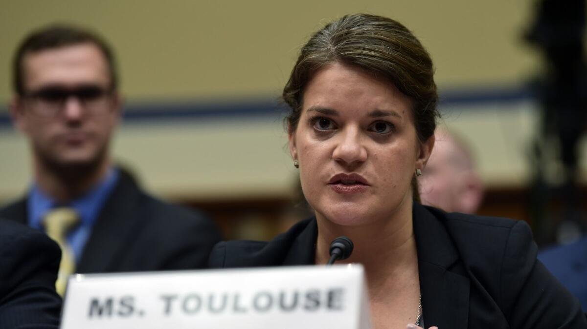 New Mexico Secretary of State Maggie Toulouse Oliver on Capitol Hill in Washington. Oliver is formatting the ballots in her state to allow voting in which a slate of major party candidates can be chosen all at one time.