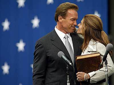 Maria Shriver, right, and her husband Governor Arnold Schwarzenegger