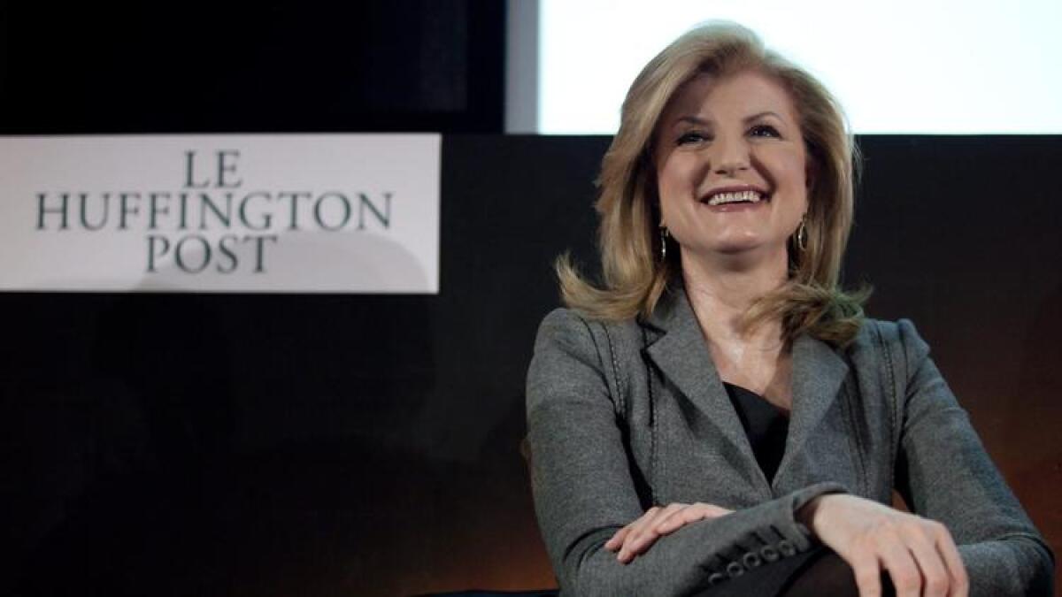 Arianna Huffington is pictured.
