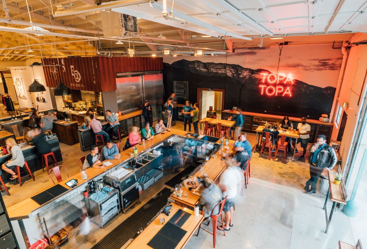 The Funk Zone has cool hangouts like Fox Wine Co. and Topa Topa Brewery.