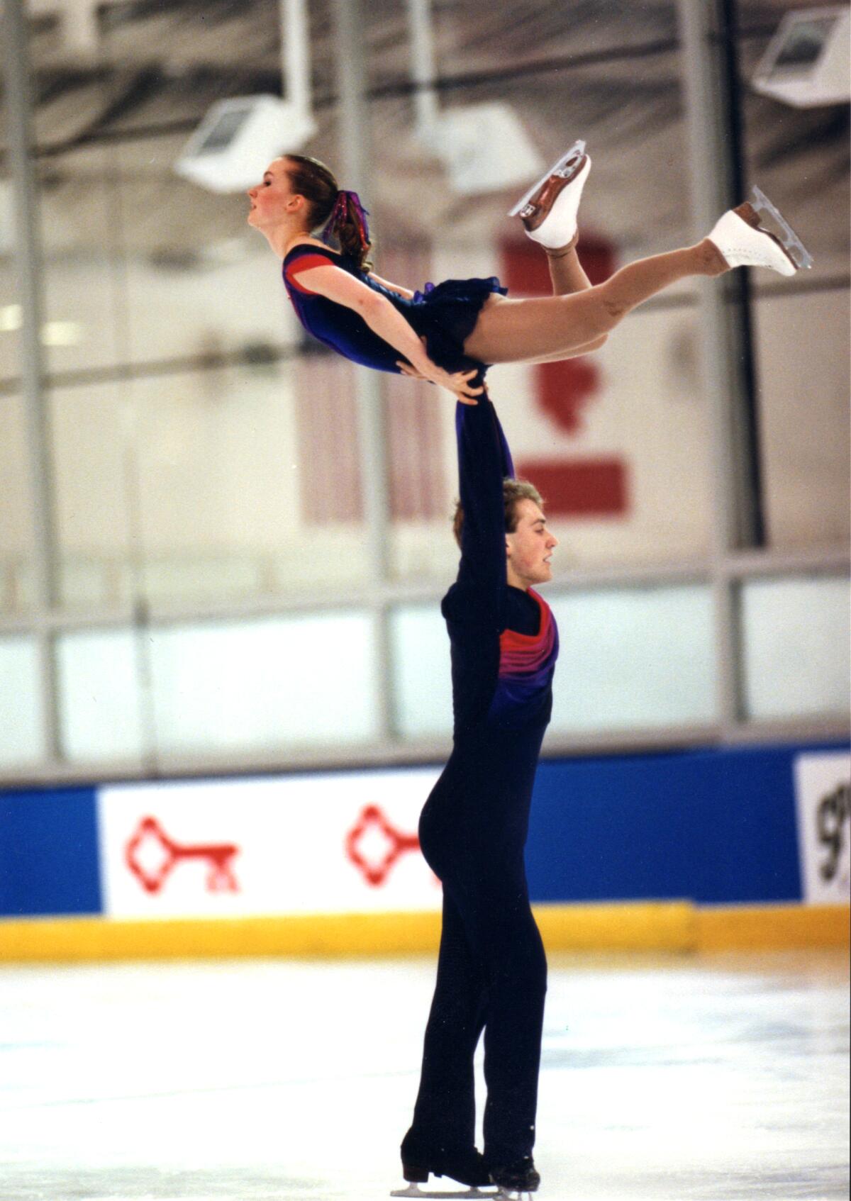 Keri Blakinger with Mark Ladwig during their years of competitive figure skating.