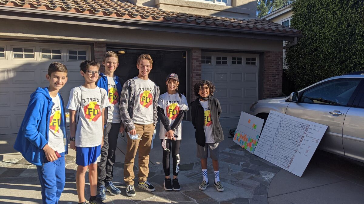 Miles, Jackson, Callum, Trey, Chloe and Milan leaving for the regional competition.