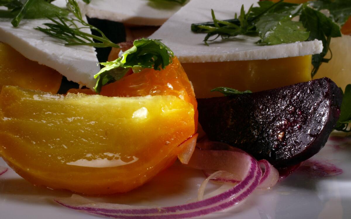 Roasted beet salad with citrus, fennel and ricotta salata