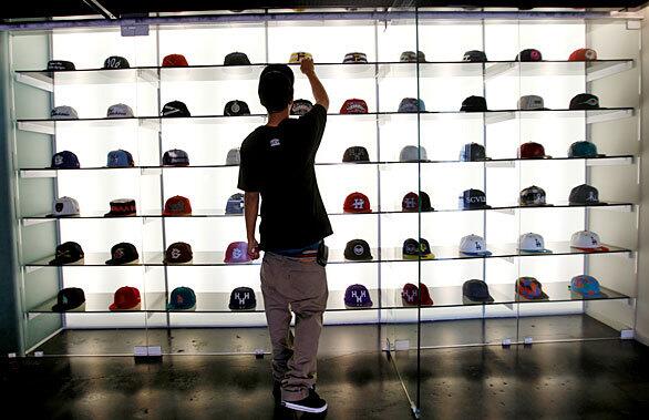 The hat shop Hall of Fame is one of a cluster of street-wear stores to join the Fairfax District in the last few years.
