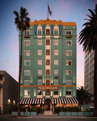 A view of the Georgian Hotel in Santa Monica.