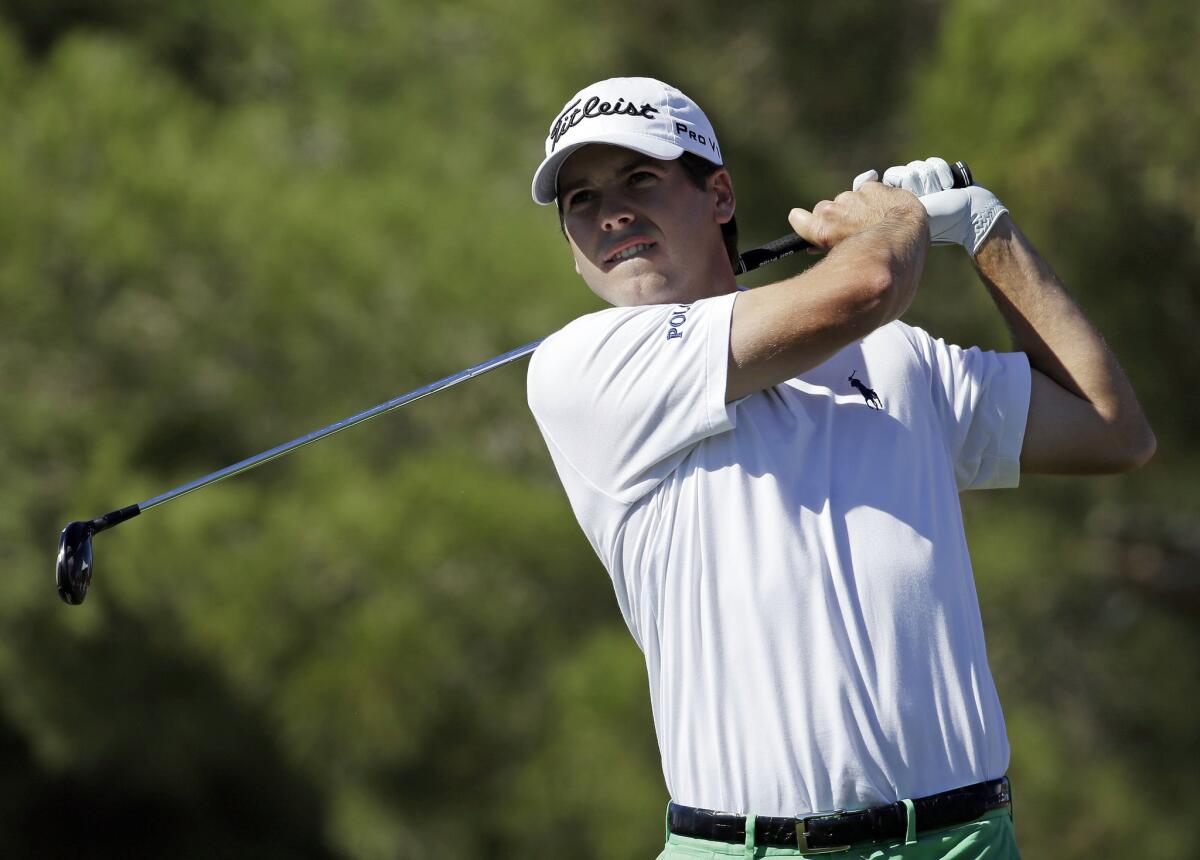 Ben Martin watches his tee shot at No. 1 to start the final round of the Shriners Hospitals for Children Open tournament in Las Vegas on Sunday.