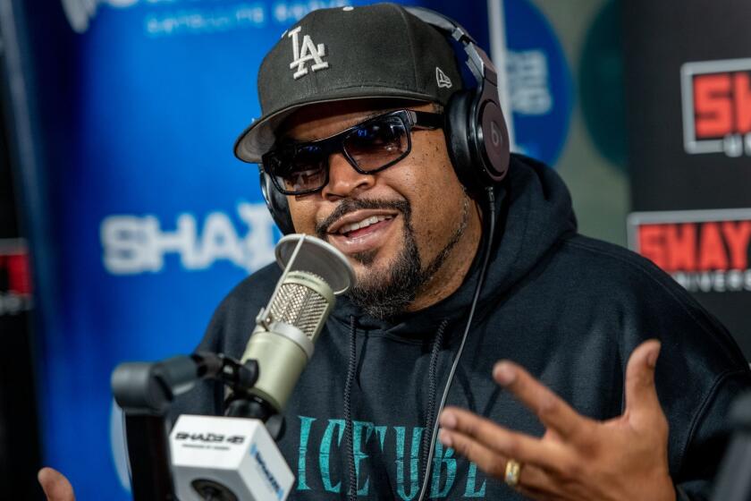 NEW YORK, NEW YORK - DECEMBER 07: Ice Cube visits the "Sway in the Morning" show with Sway Calloway on Shade 45 at SiriusXM Studios on December 07, 2018 in New York City. (Photo by Roy Rochlin/Getty Images) ** OUTS - ELSENT, FPG, CM - OUTS * NM, PH, VA if sourced by CT, LA or MoD **