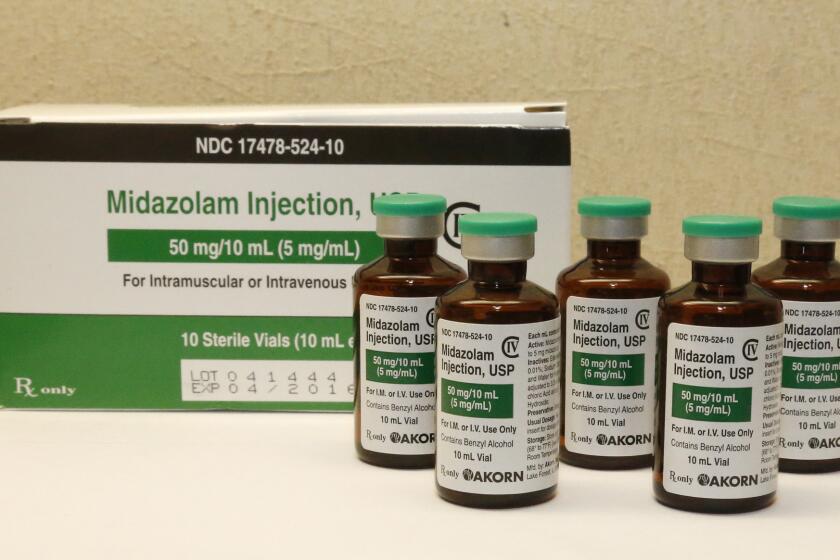 By a 5-4 vote, the Supreme Court gave Oklahoma, Florida and other death penalty states the go-ahead to administer midazolam, a surgical sedative, as one of the drugs used in lethal injections.