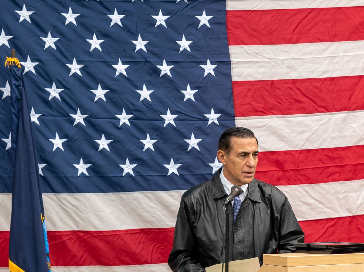 Congressman Darrell Issa spoke at the ceremony.