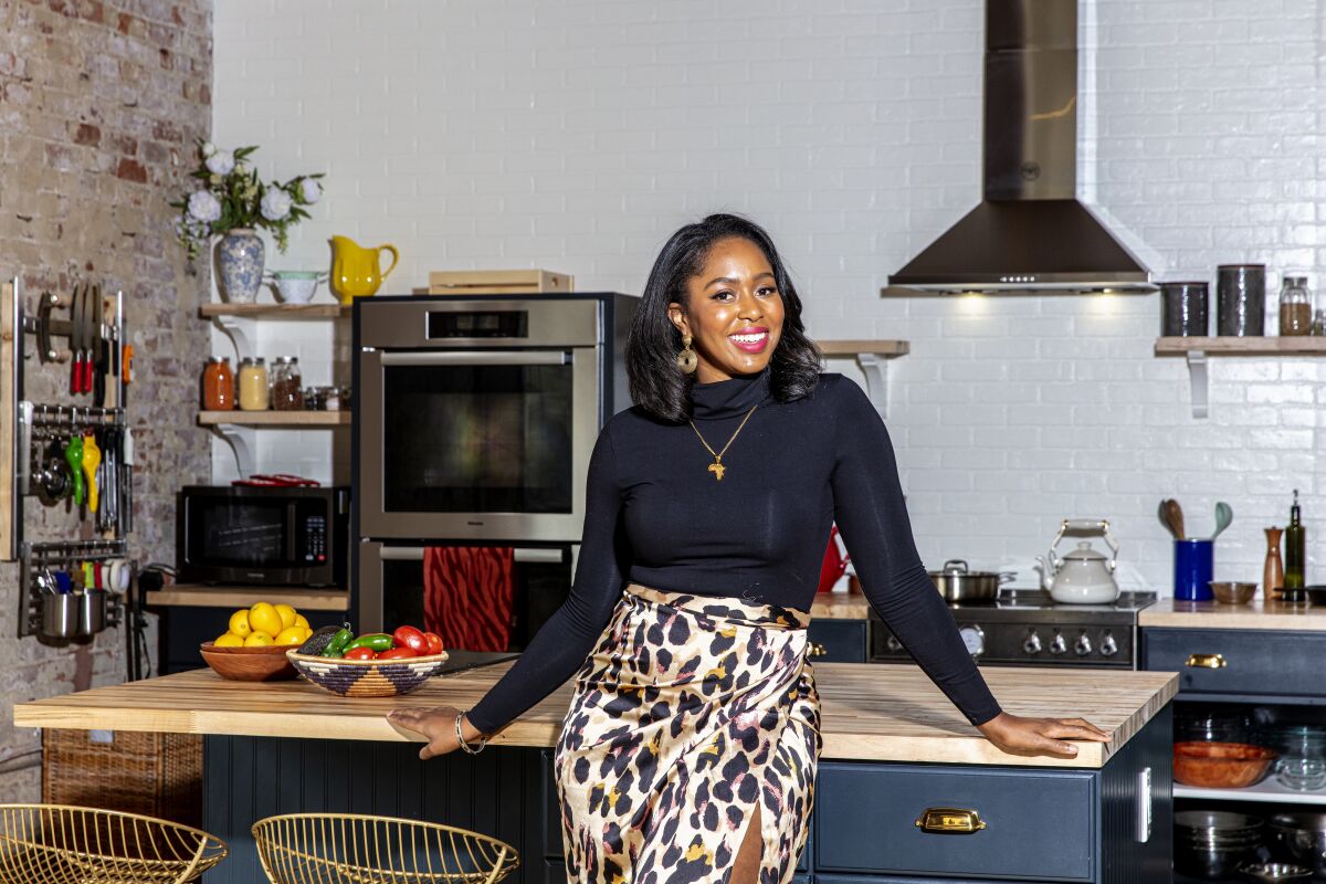 Moju in the kitchen of her production studio Jikoni.