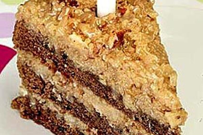 The cake is one of the great American desserts, despite its name, that comes from the brand of chocolate rather than any homeland.