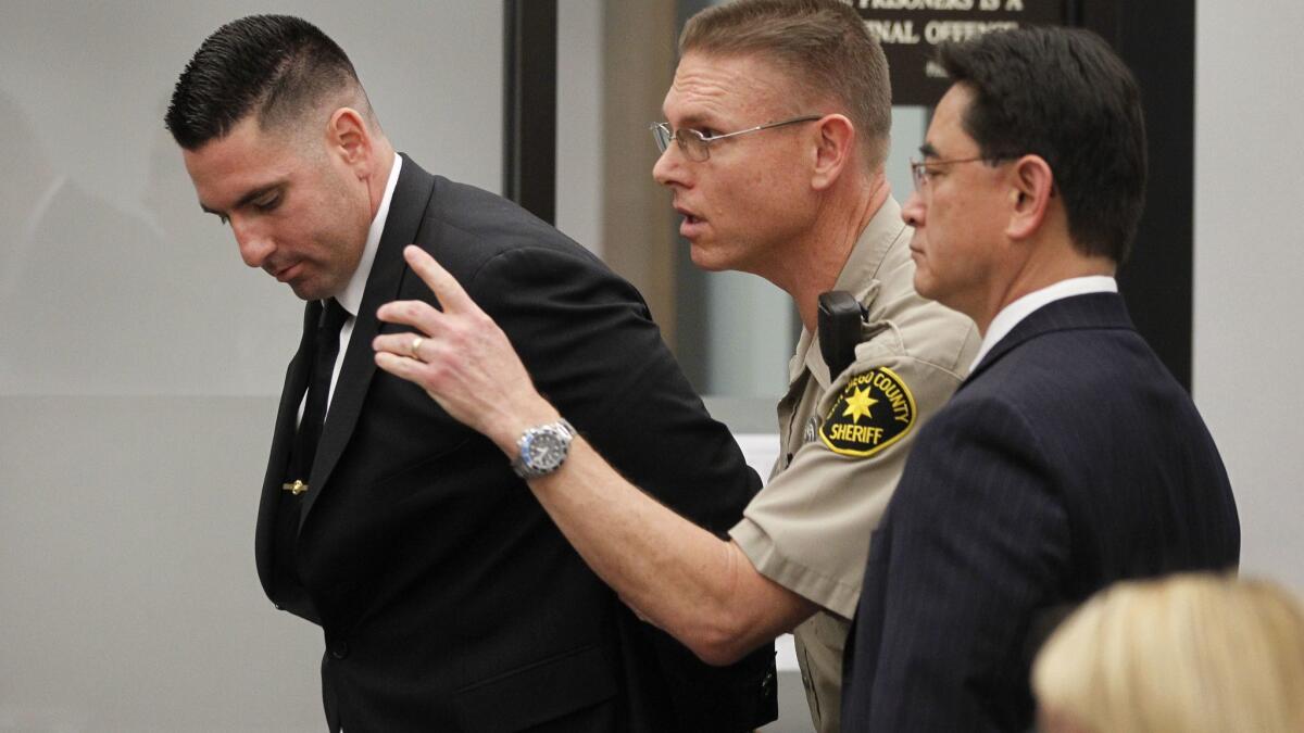 Former Deputy Richard Fischer, left, is accused of groping and other sexual misconduct.